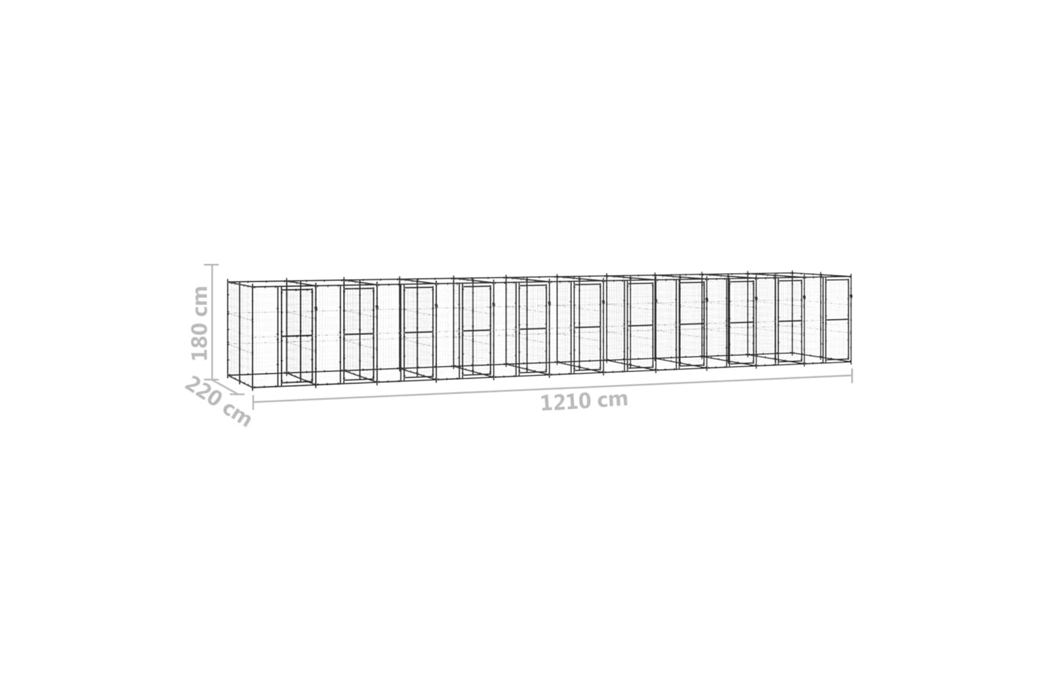 Vidaxl 3082269 Outdoor Dog Kennel Steel 26.62 M2-6