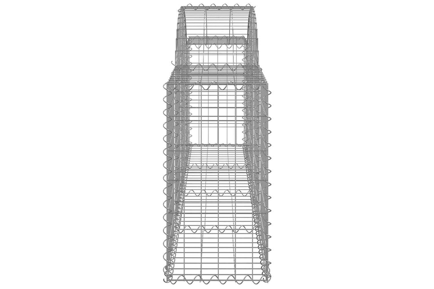vidaXL 3146073 Arched Gabion Baskets 7 Pcs 200x30x60/80cm Galvanised Iron-4