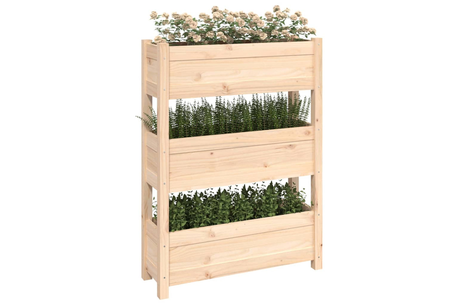 vidaXL 823934 Planter 77x25x104.5cm Solid Wood Pine-3