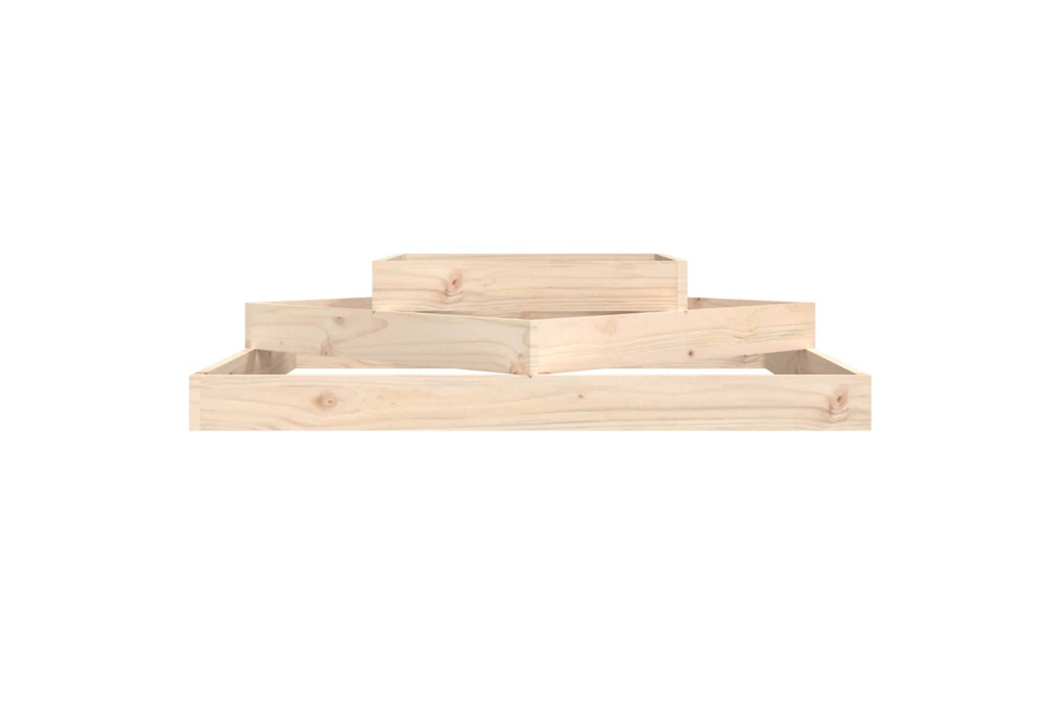vidaXL 823885 Planter 112x112x27cm Solid Wood Pine-3