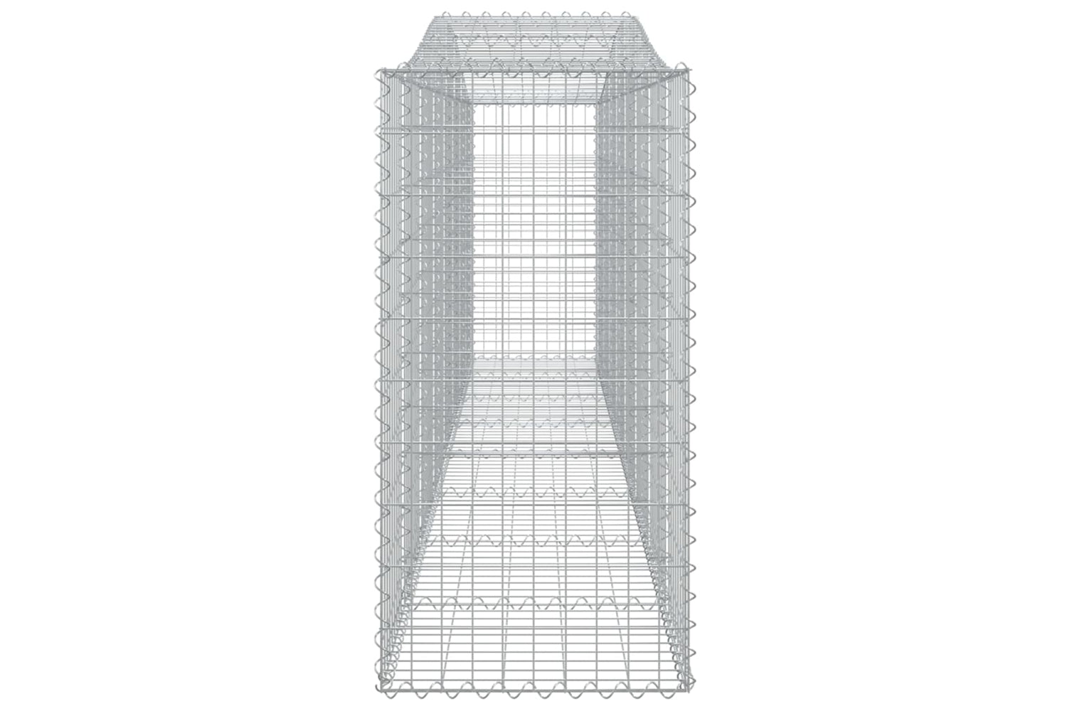vidaXL 3145962 Arched Gabion Baskets 8 Pcs 400x50x100/120cm Galvanised Iron-4