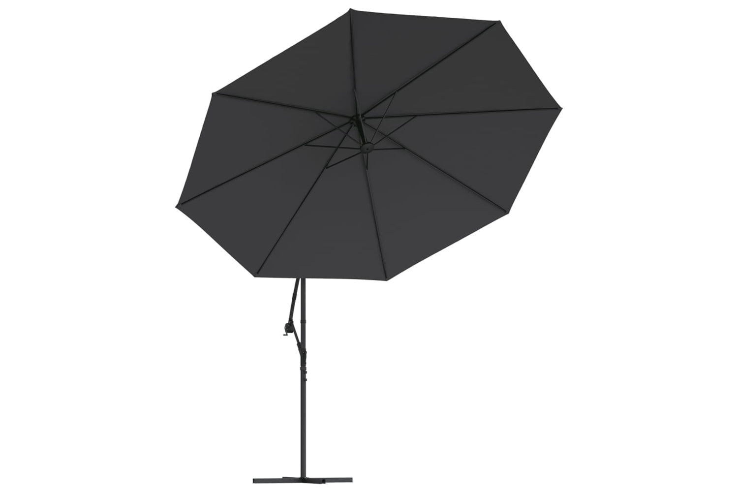 vidaXL 47130 Cantilever Umbrella With Aluminium Pole 350cm Black-3