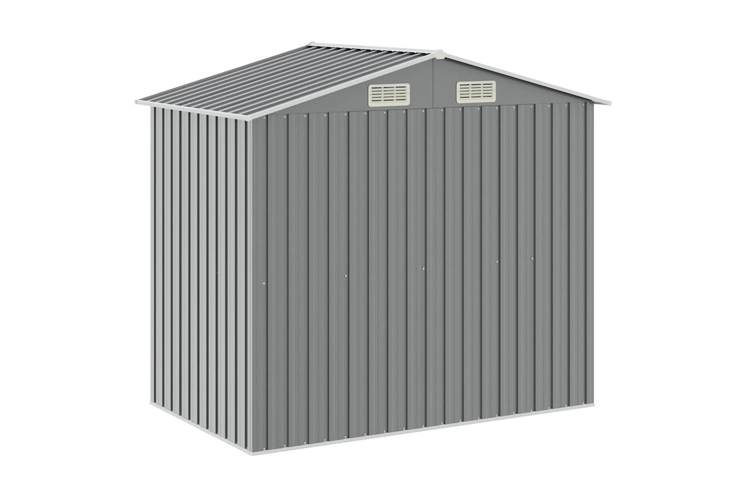 vidaXL 47103 Garden Shed With Rack Grey 205x130x183cm Iron-5