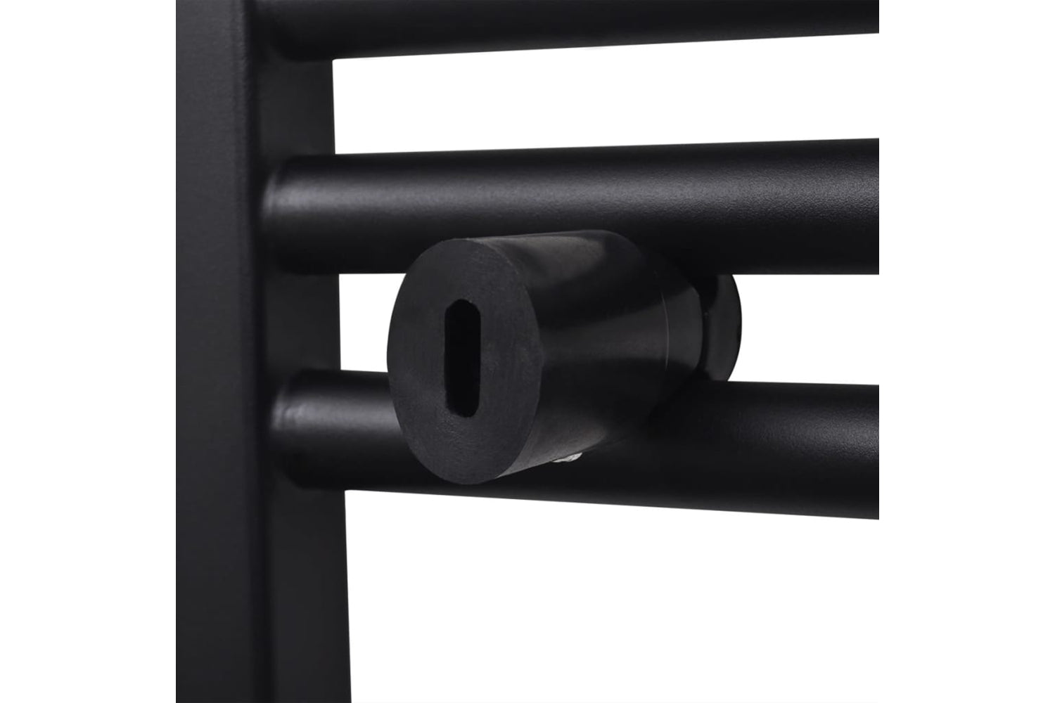 Vidaxl 141908 Black Bathroom Central Heating Towel Rail Radiator Straight 600x1160mm-6