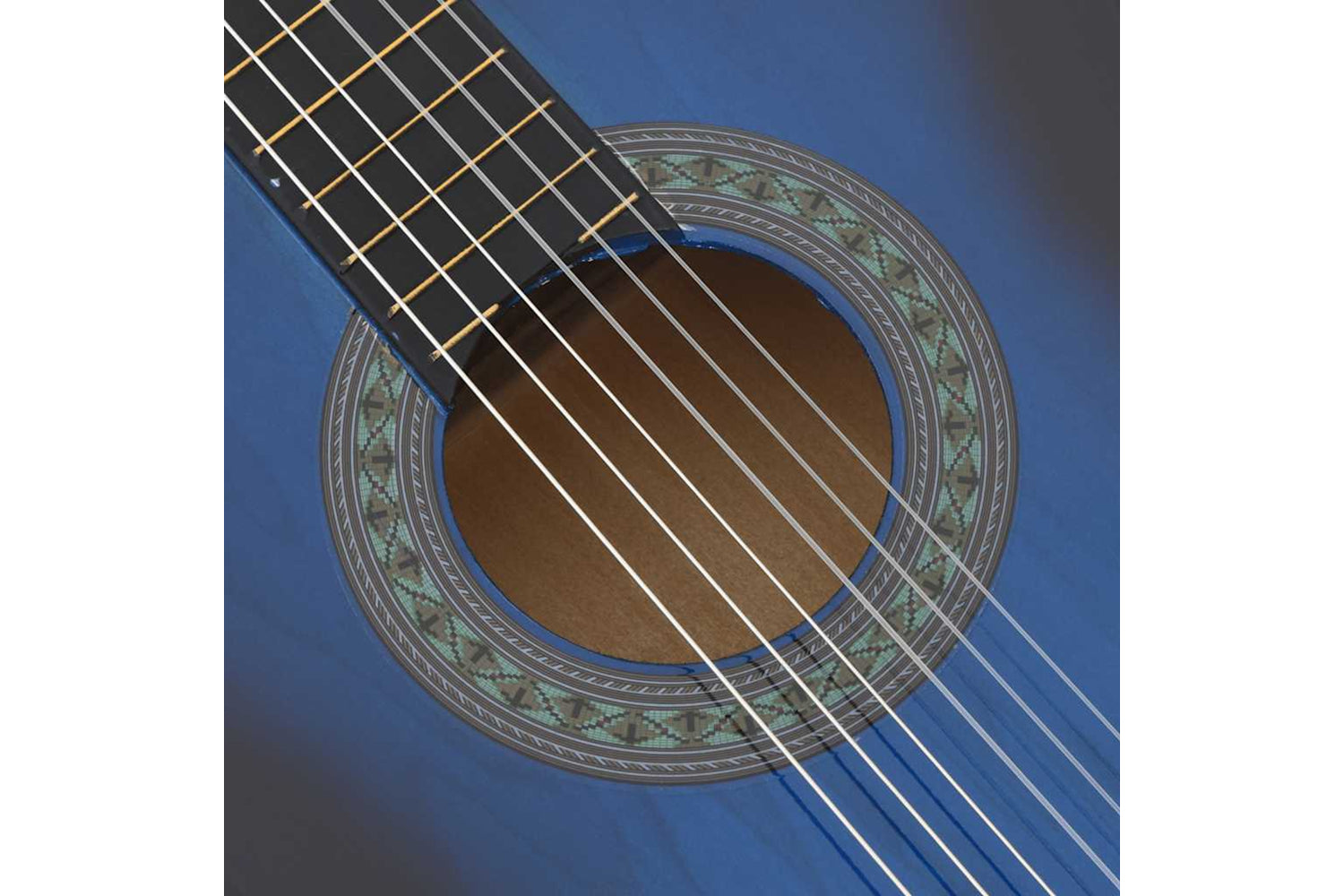 vidaXL 70108 Classical Guitar For Beginner Blue 4/4 39" Basswood-6