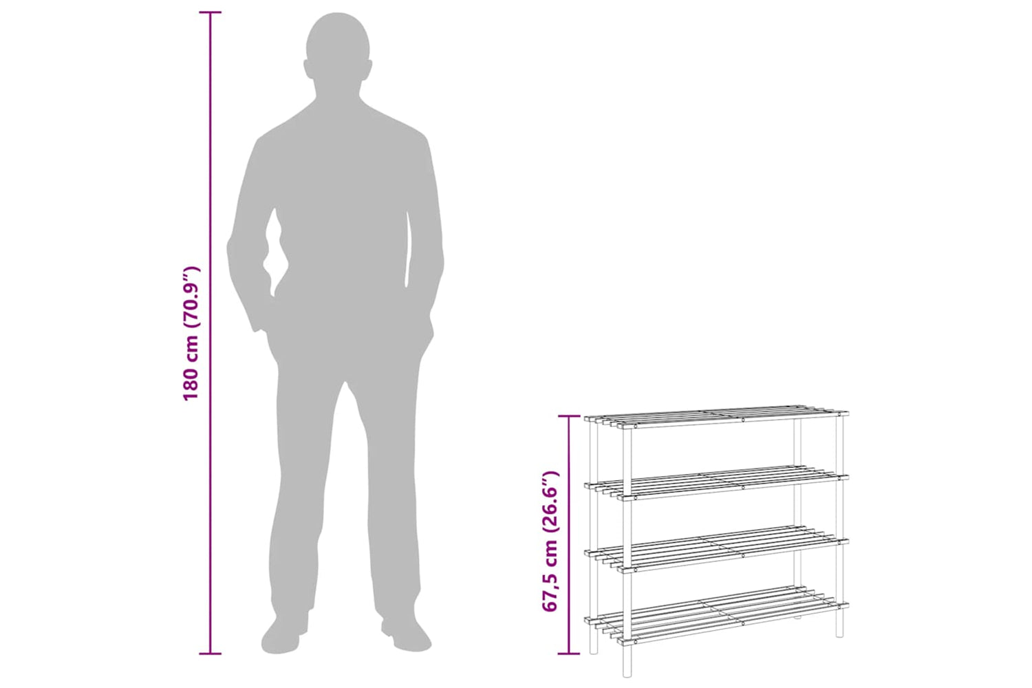 Vidaxl 285201 4-tier Shoe Rack Solid Fir Wood-7