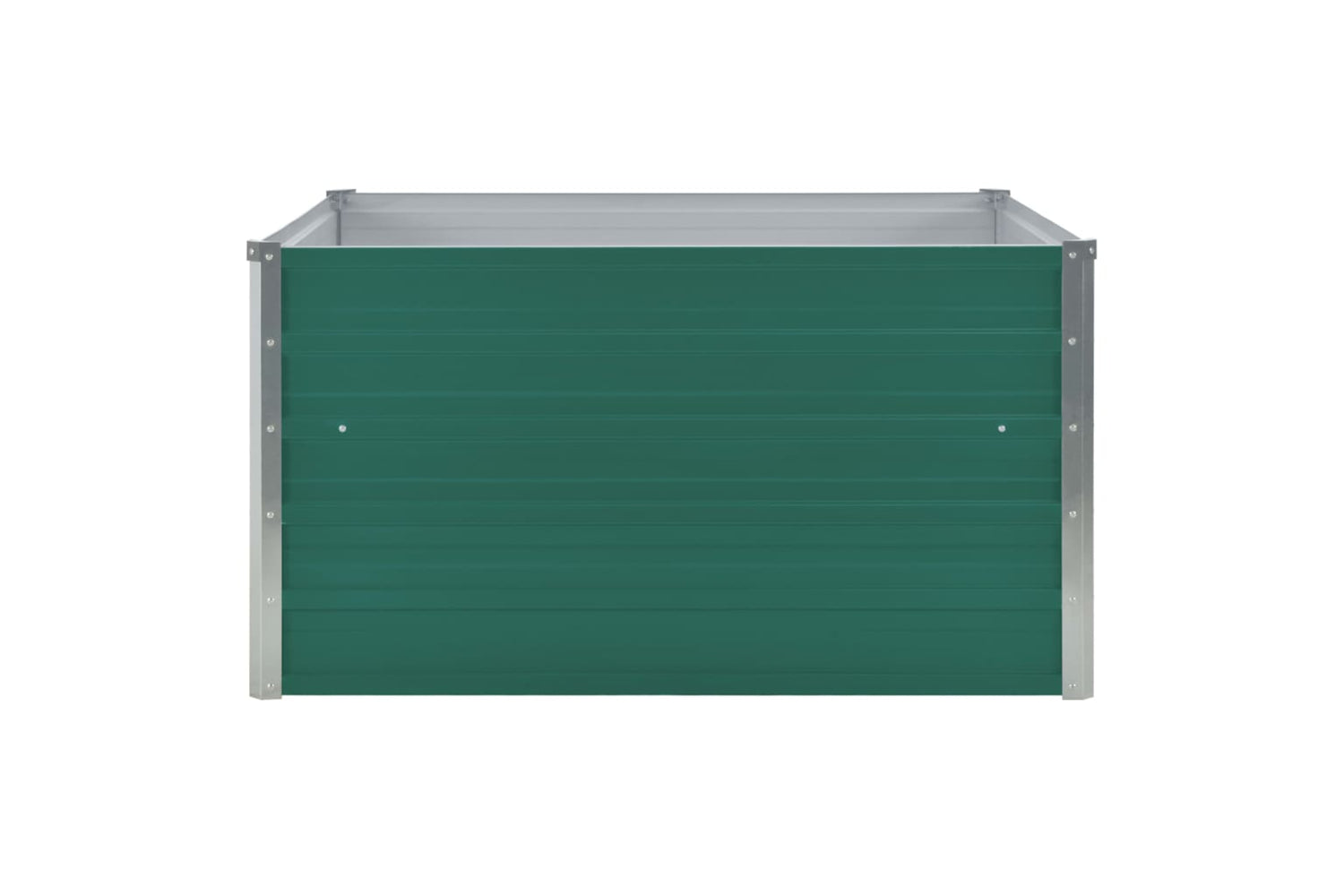Vidaxl Raised Garden Bed 100x100x45 Cm Galvanised Steel Green-3