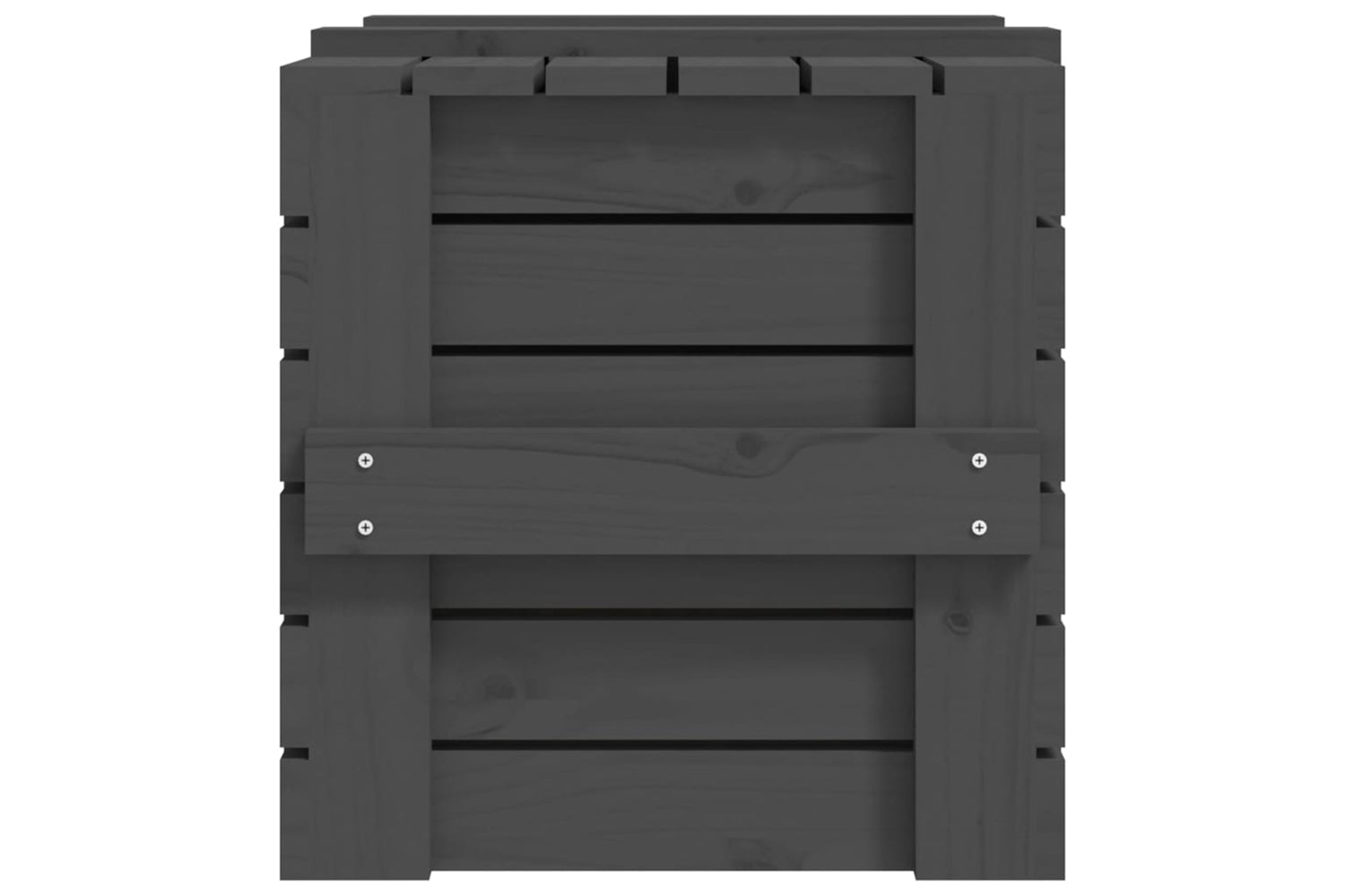 vidaXL 824995 Storage Box Grey 58x40.5x42cm Solid Wood Pine-7