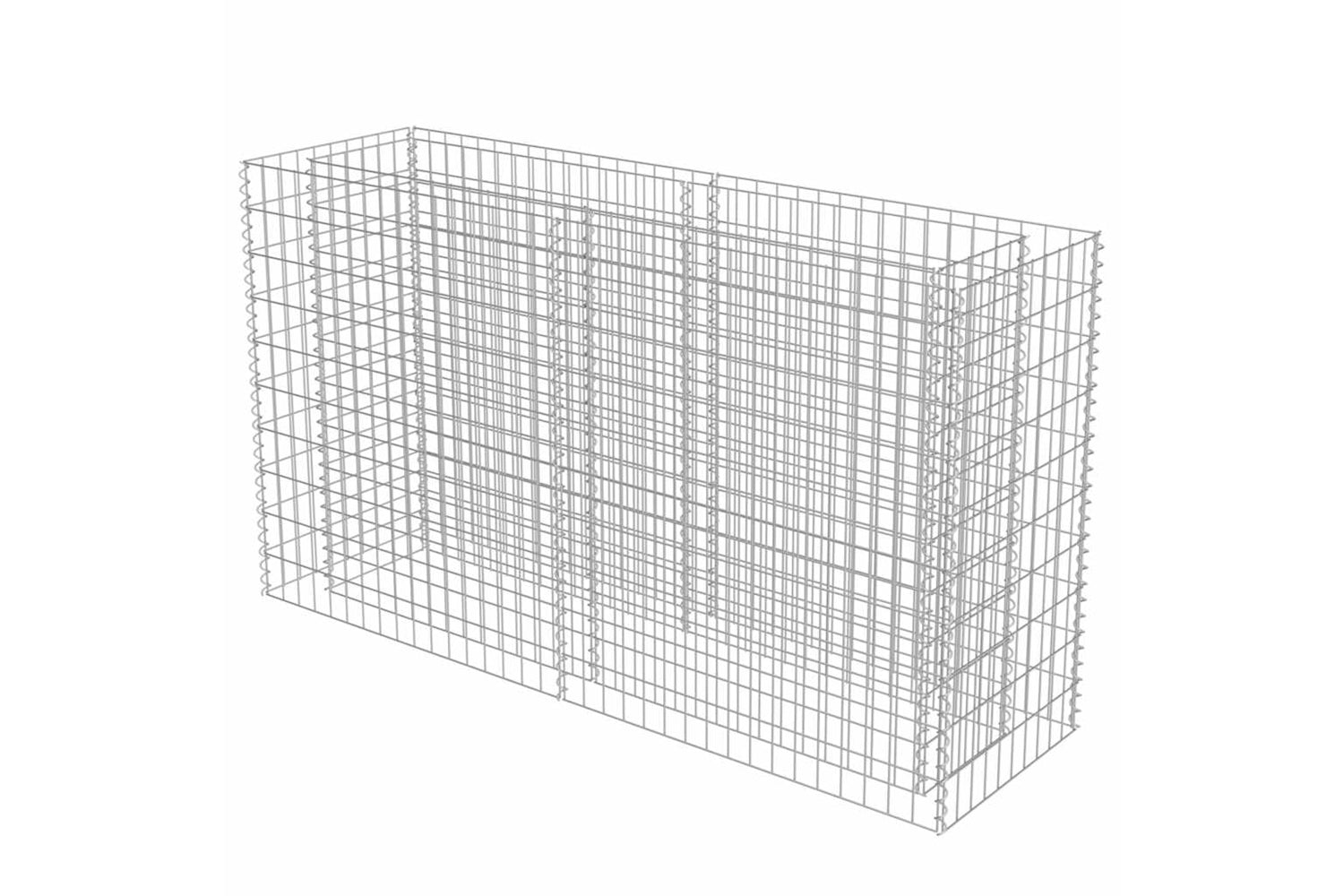 vidaXL 143558 Gabion Raised Bed Galvanised Steel 180x50x100cm-2
