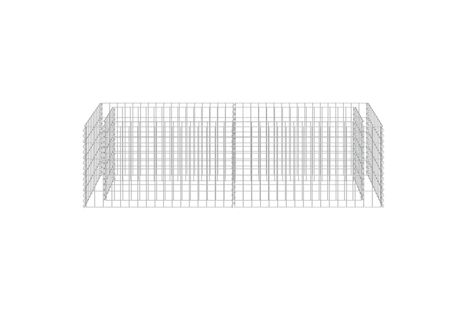 vidaXL 143559 Gabion Raised Bed Galvanised Steel 180x50x50cm-4
