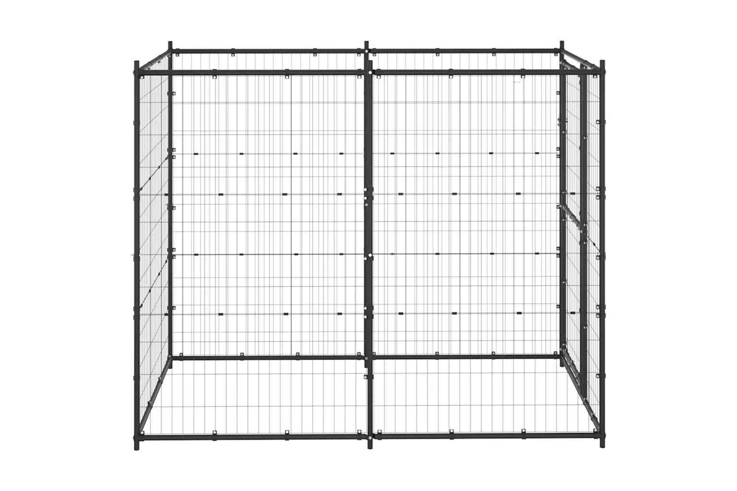 Vidaxl Outdoor Dog Kennel Steel 110x220x180 Cm-3