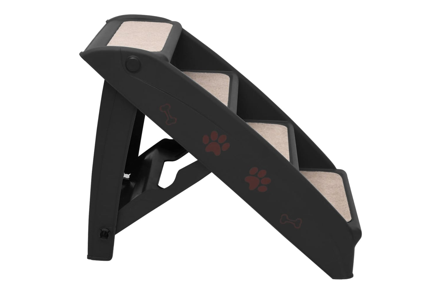 vidaXL 170985 Folding Dog Stairs Black 62x40x49.5cm-3
