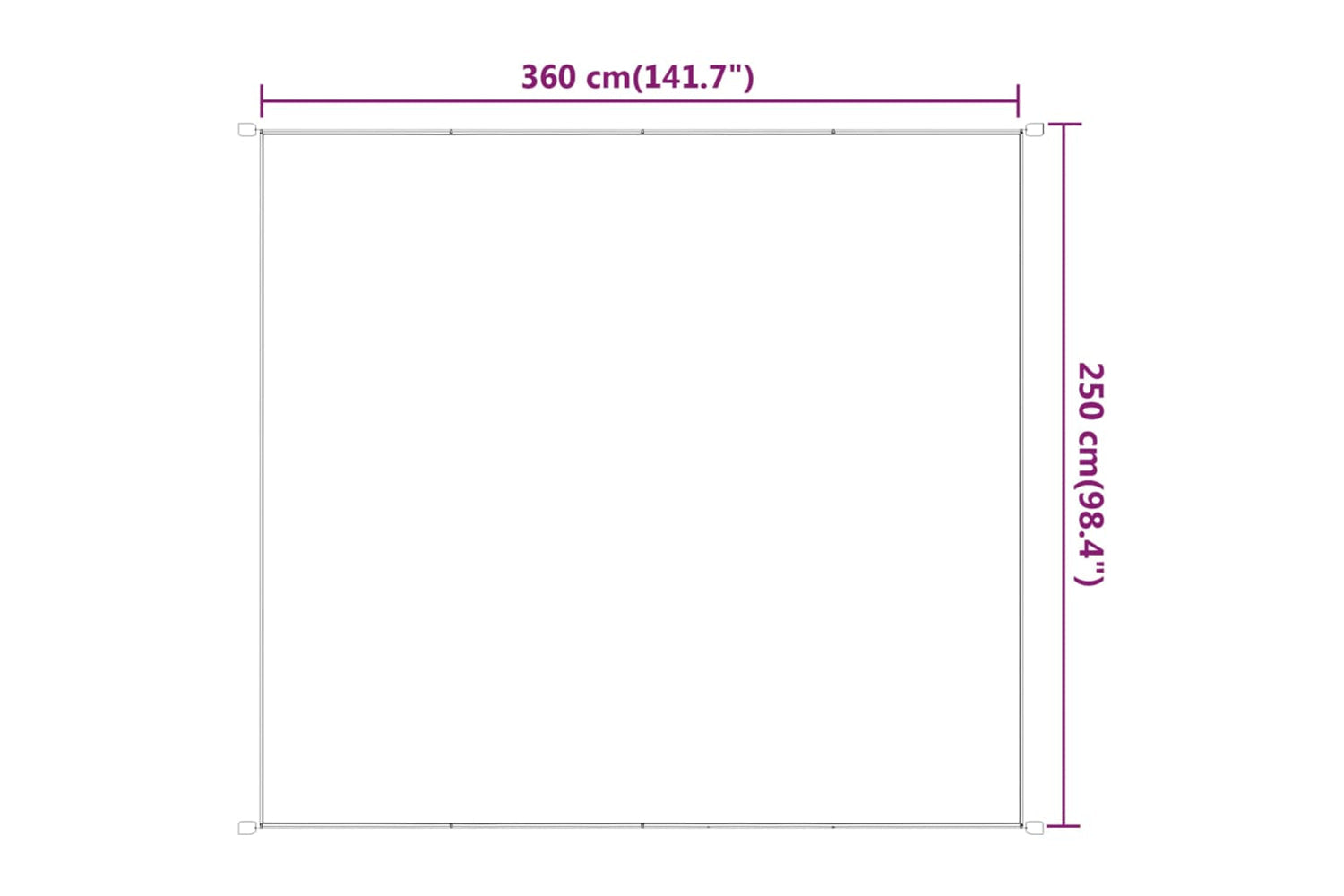 vidaXL 148333 Vertical Awning Light Green 250x360cm Oxford Fabric-5