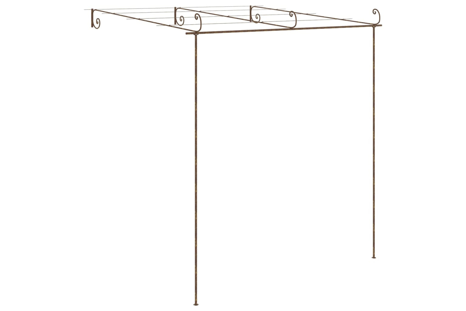 Vidaxl 313997 Garden Pergola Antique Brown 3x3x2.5 M Iron-3