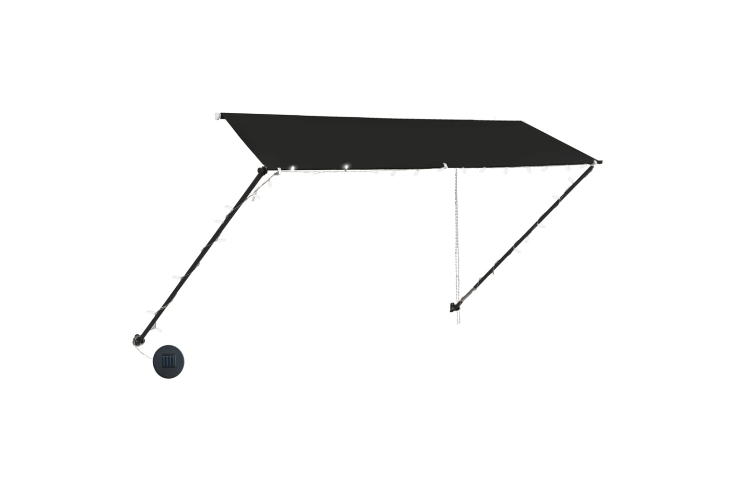 vidaXL 145919 Retractable Awning With Led 350x150cm Anthracite-2