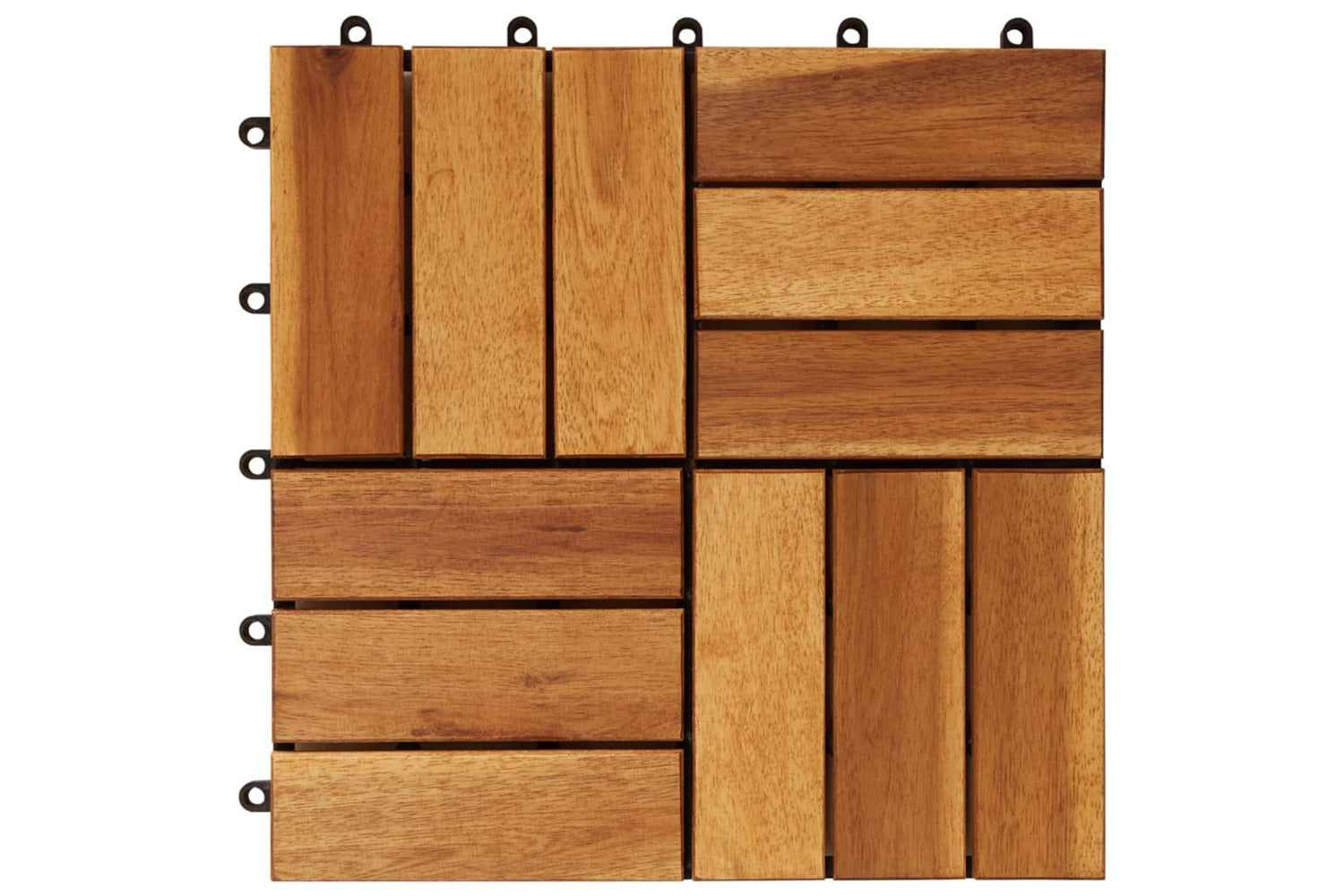 vidaXL 41585 10 Pcs Acacia Decking Tiles 30 X 30cm-4