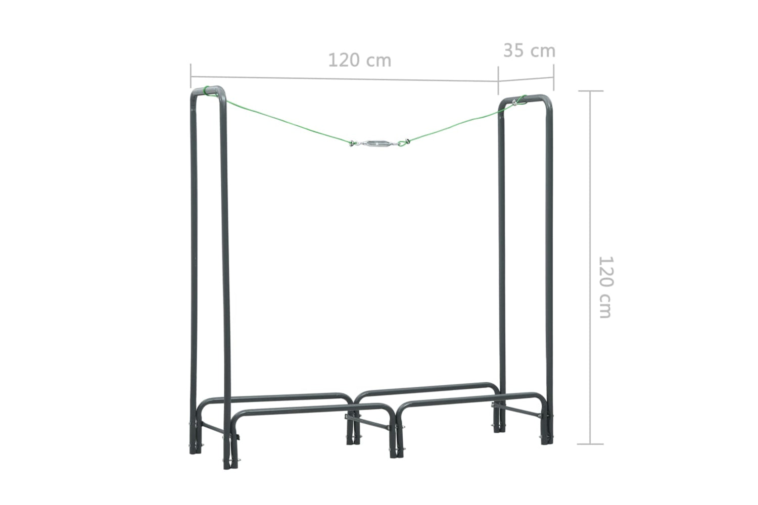 Vidaxl 286290 Firewood Rack Anthracite 120x35x120 Cm Steel-8