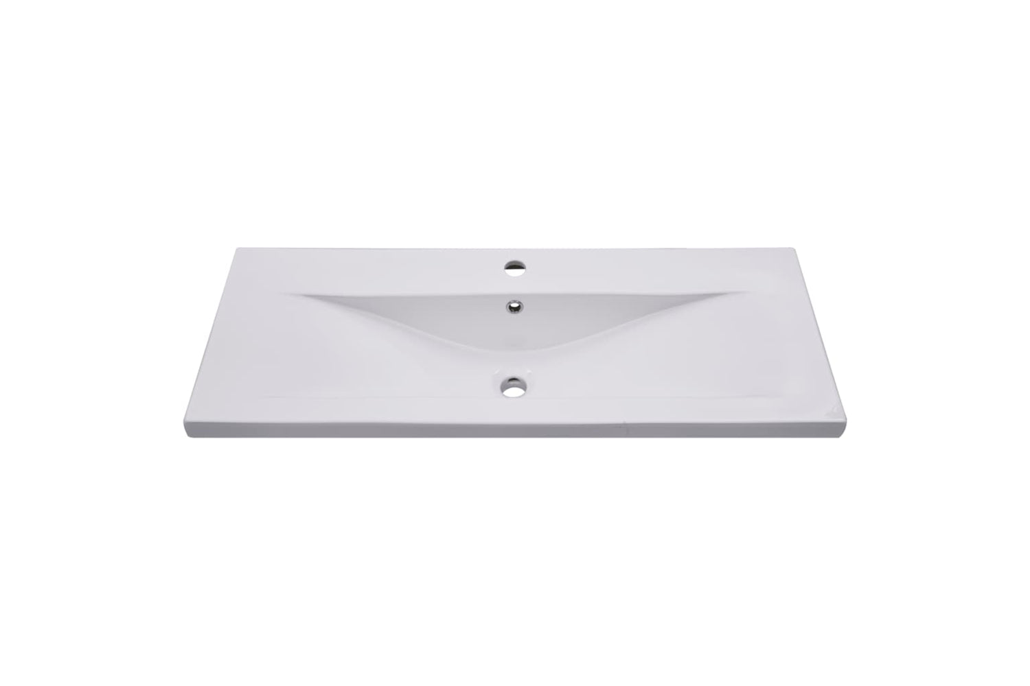 vidaXL 145064 Built-in Basin 101x39.5x18.5cm Ceramic White-2