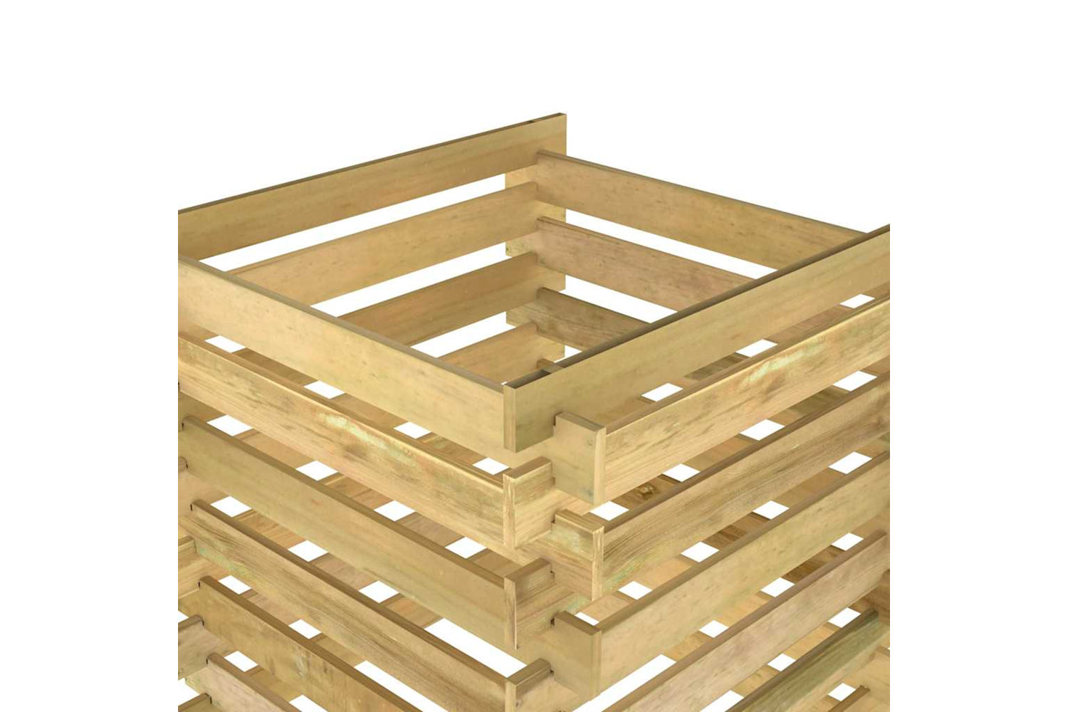 vidaXL 318377 Slatted Garden Composter 90x90x90cm Impregnated Pinewood-4