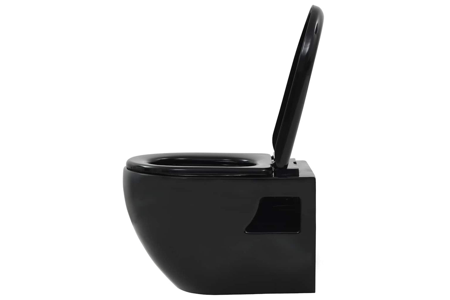 Vidaxl 143023 Wall-hung Toilet Ceramic Black-4