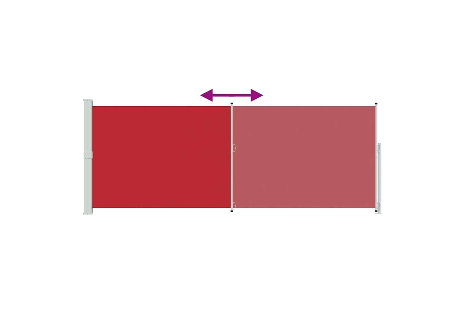 vidaXL 313410 Patio Retractable Side Awning 180x500cm Red-6