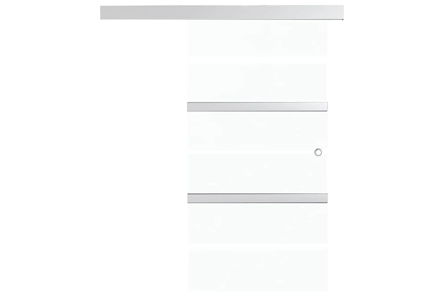 Vidaxl Sliding Door Esg Glass And Aluminium 90x205 Cm Silver-4