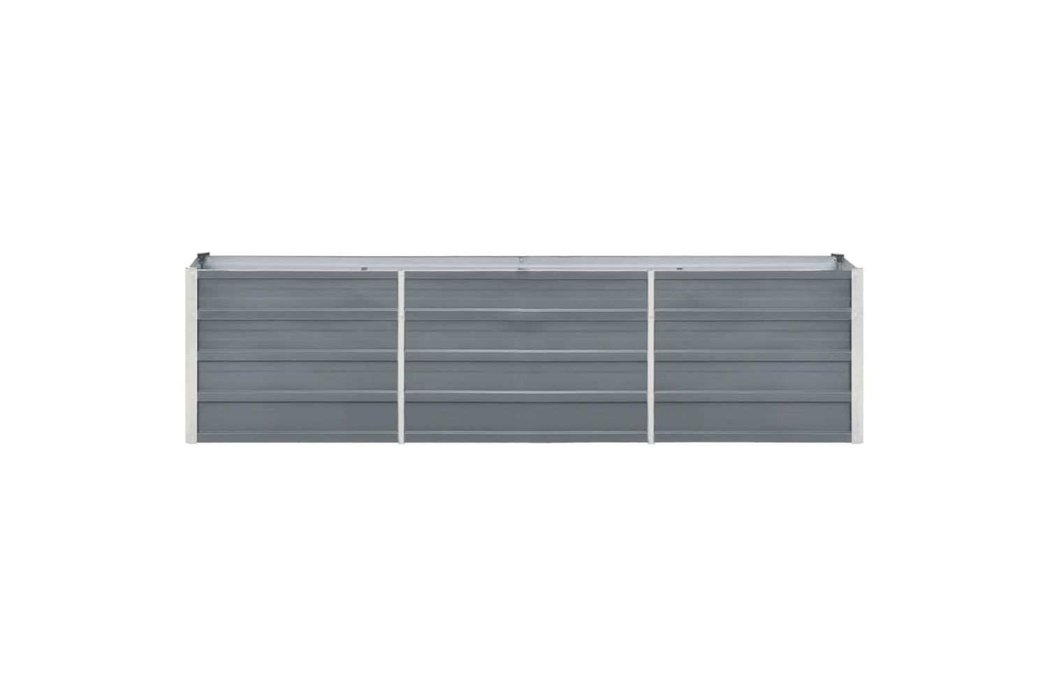 vidaXL 47044 Garden Raised Bed Galvanised Steel 240x40x45cm Grey-3