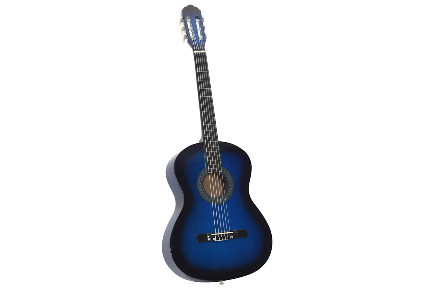 Vidaxl 12 Piece Classical Guitar Beginner Set Blue 4/4 39"-3