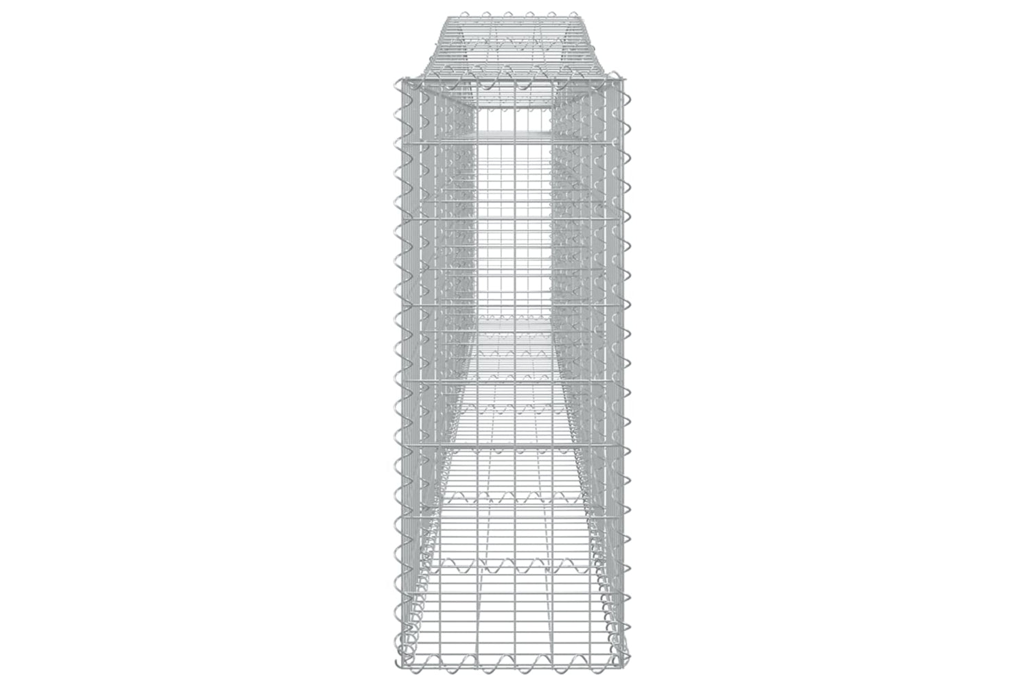 vidaXL 3145813 Arched Gabion Baskets 2 Pcs 400x30x80/100cm Galvanised Iron-4