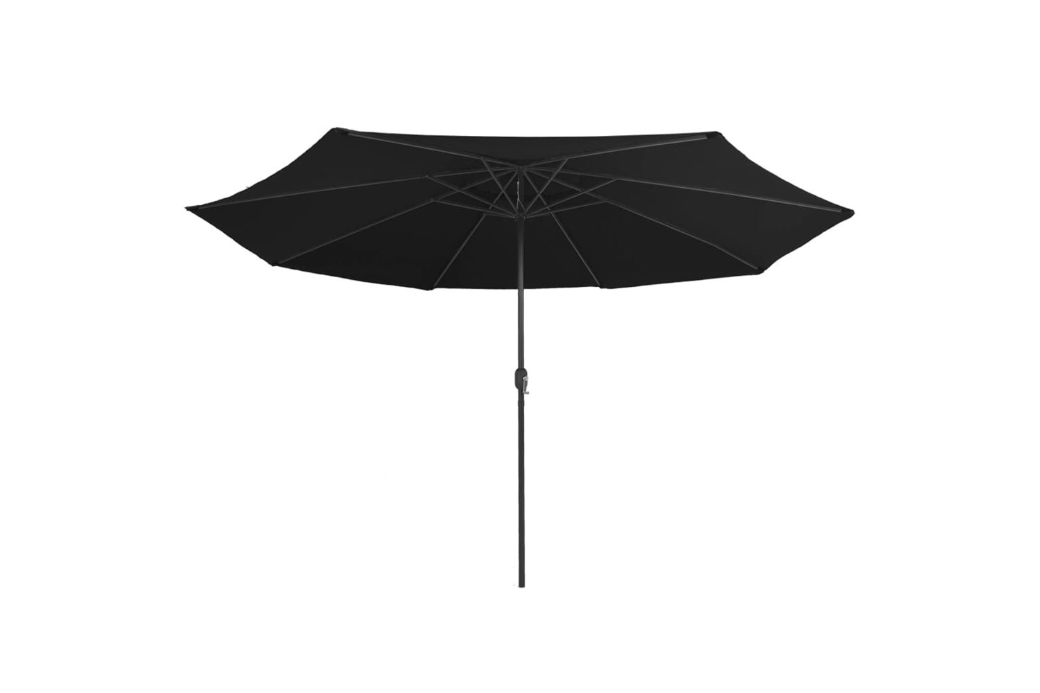 vidaXL Outdoor Parasol With Metal Pole 390cm Black-3