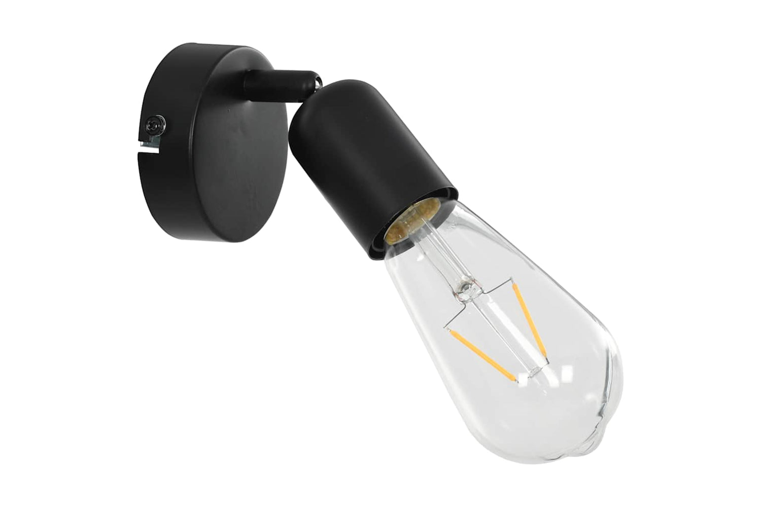 Vidaxl 281411 Spot Lights 2 Pcs With Filament Bulbs 2 W Black E27-4