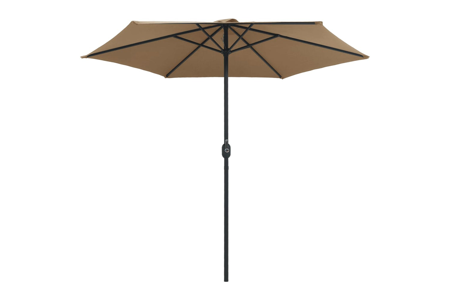 vidaXL 47347 Outdoor Parasol With Aluminium Pole 270x246cm Taupe-3