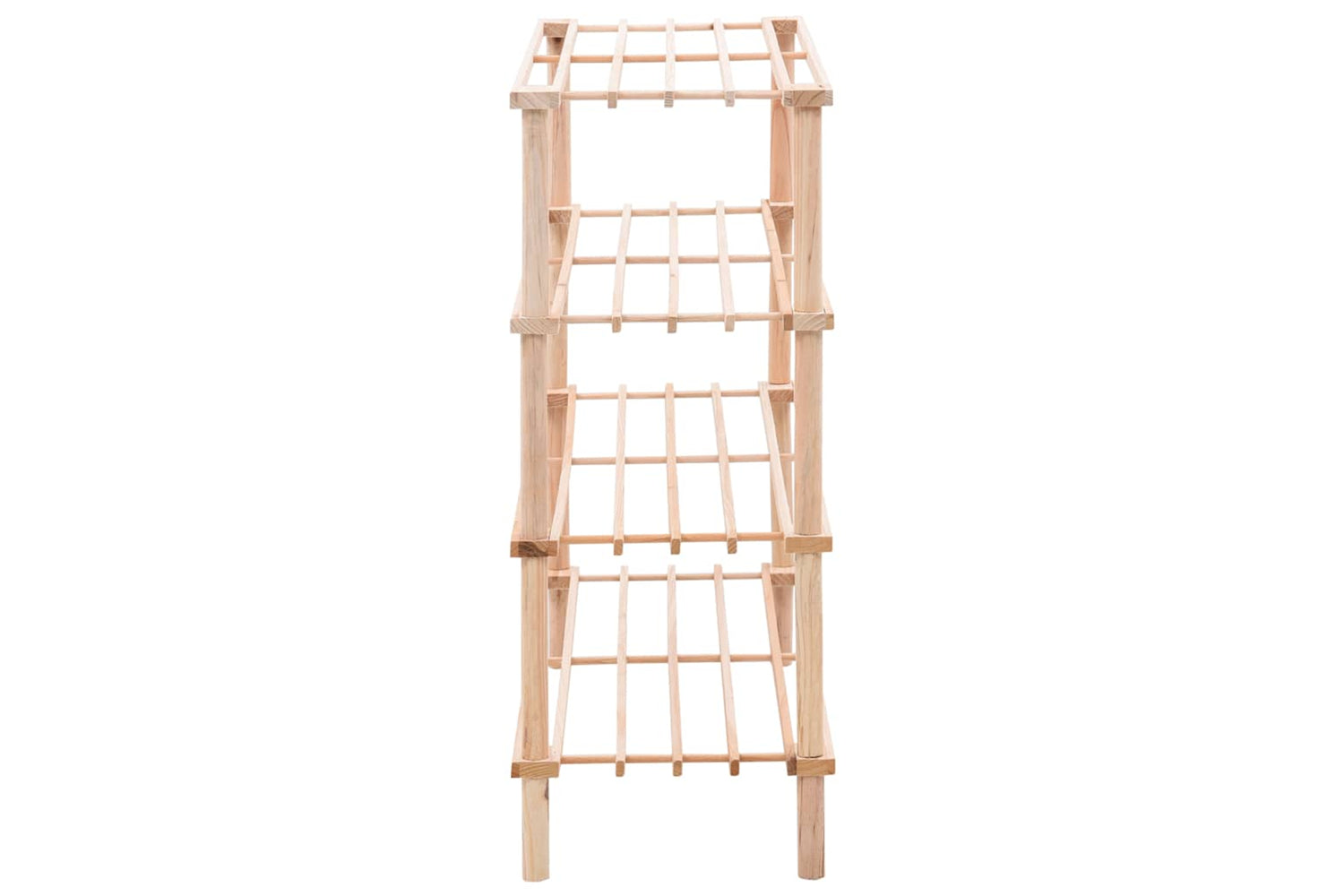 Vidaxl 285201 4-tier Shoe Rack Solid Fir Wood-3
