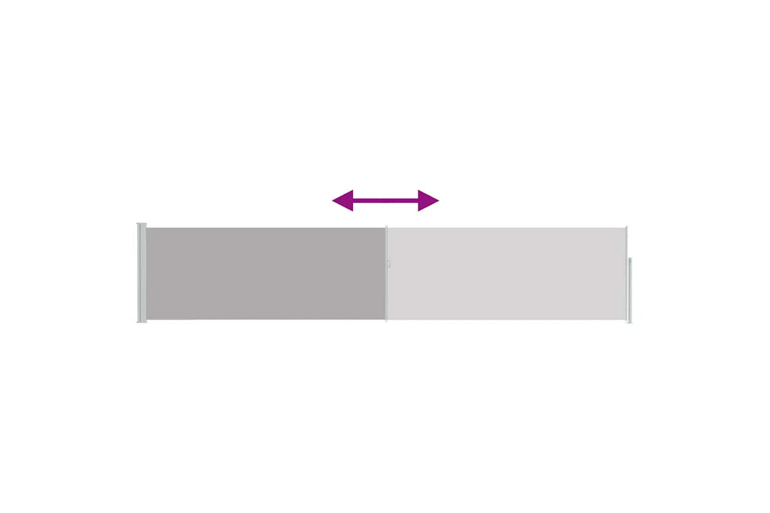 vidaXL 48386 Patio Retractable Side Awning 100x500cm Grey-7