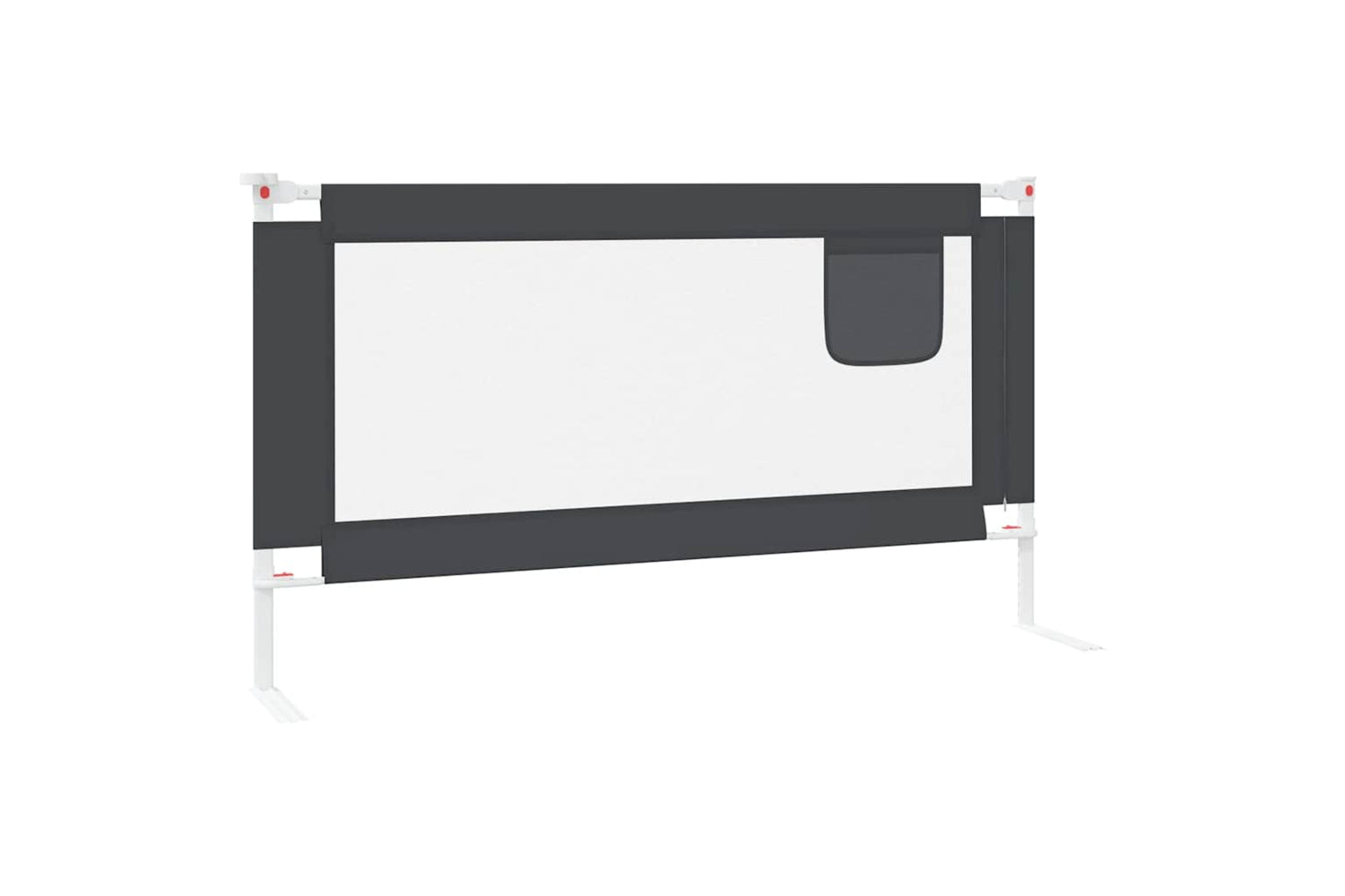 Vidaxl Toddler Safety Bed Rail Dark Grey 150x25 Cm Fabric-4