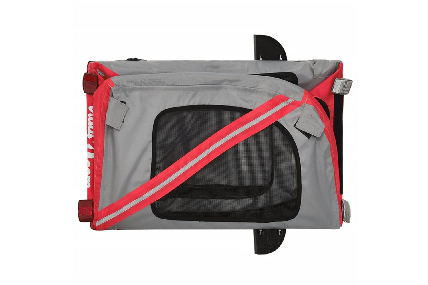 Vidaxl 93880 Pet Bike Trailer Red And Grey Oxford Fabric And Iron-8