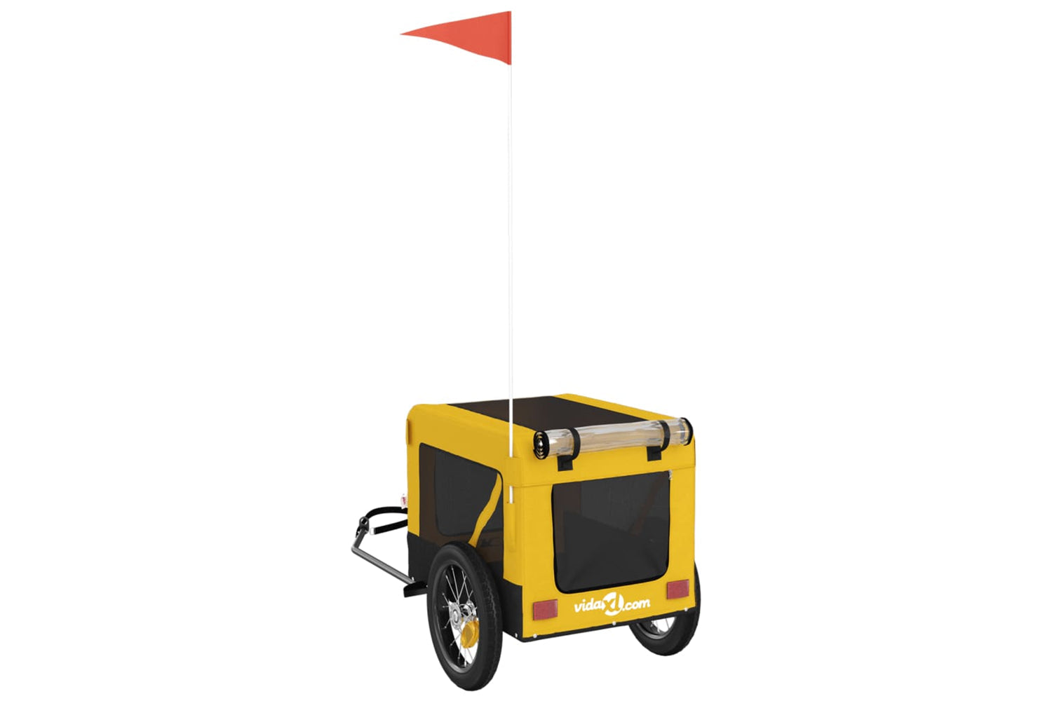 Vidaxl 93910 Pet Bike Trailer Yellow And Black Oxford Fabric&iron-8