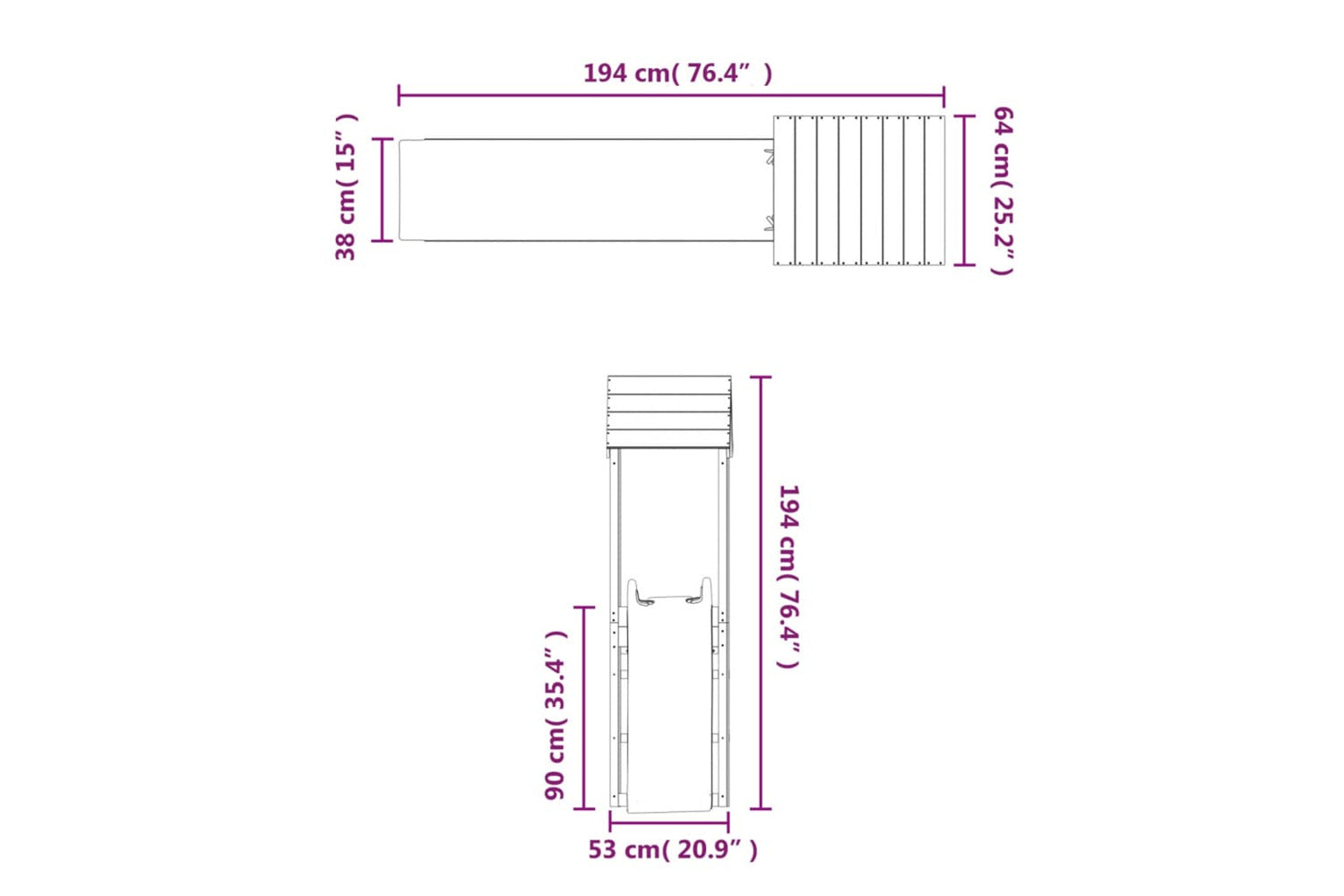 Vidaxl 3155854 Playhouse With Slide Impregnated Wood Pine-9