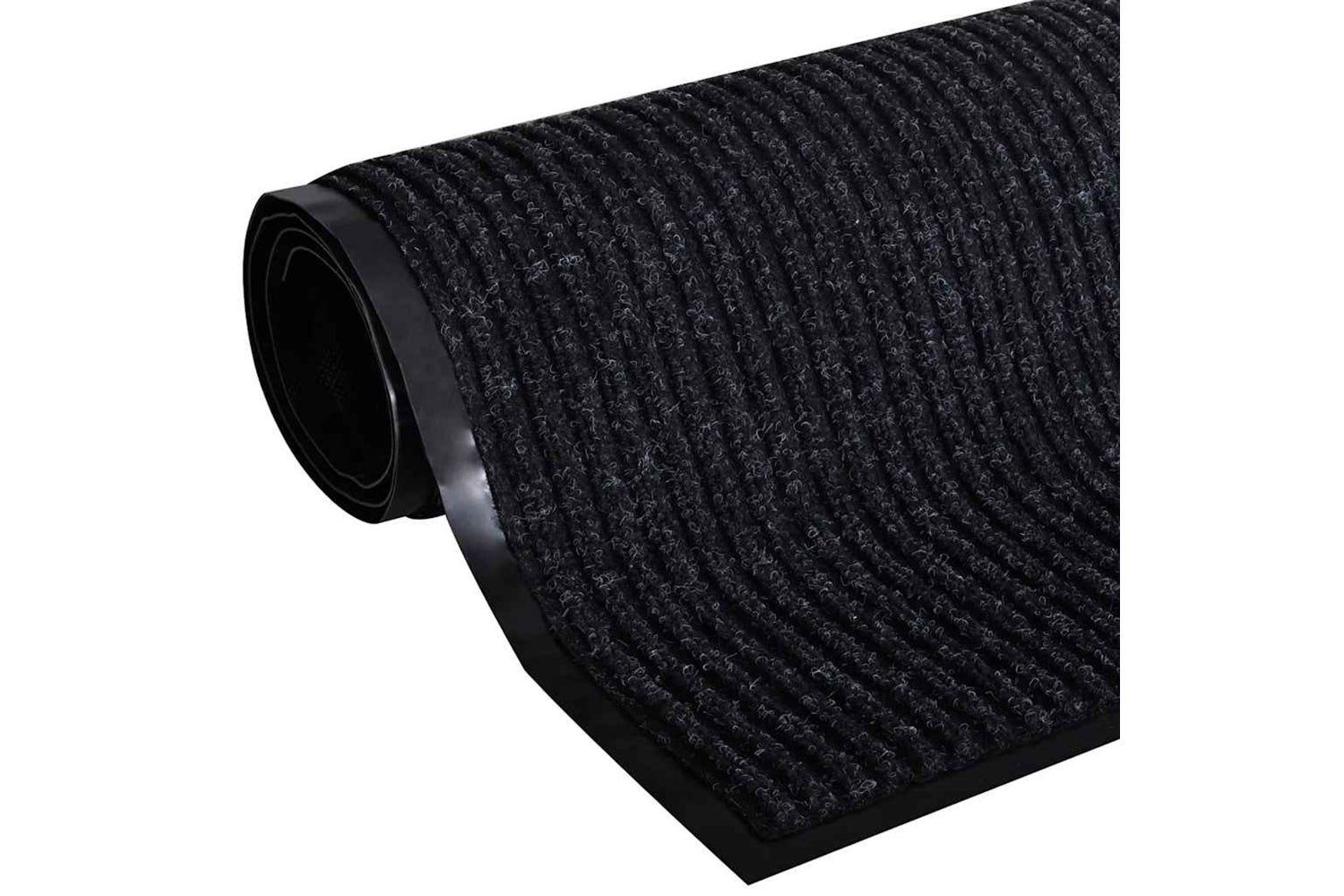 vidaXL 241265 Black Pvc Door Mat 90 X 120cm-2