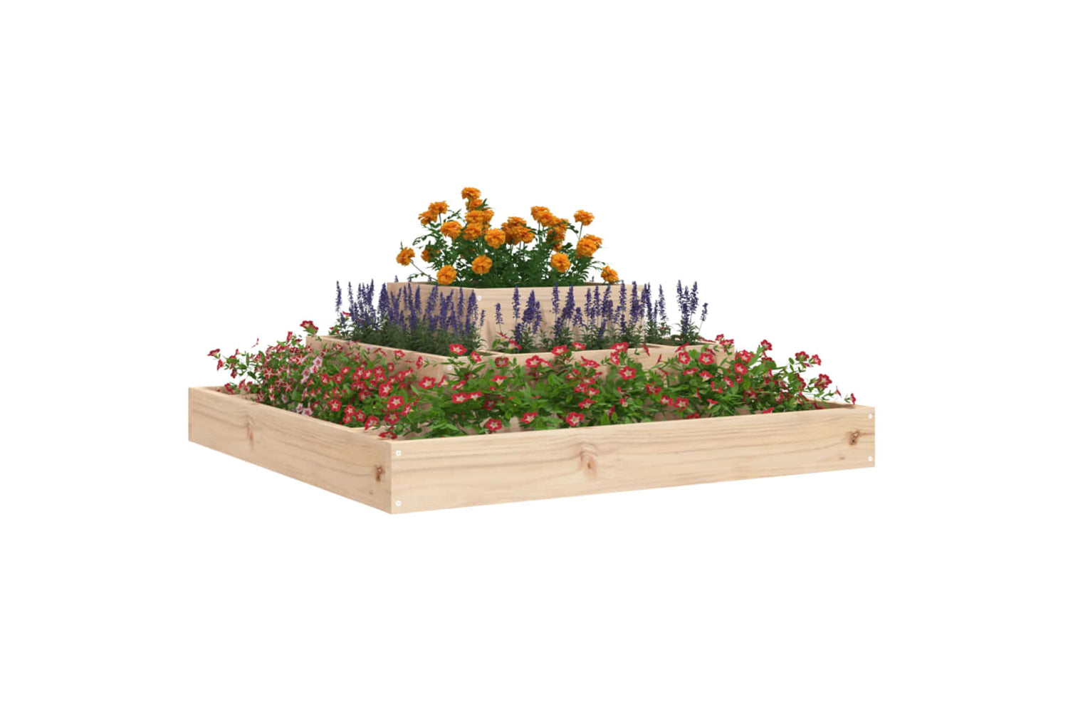 vidaXL 823864 Planter 80x80x27cm Solid Wood Pine-2