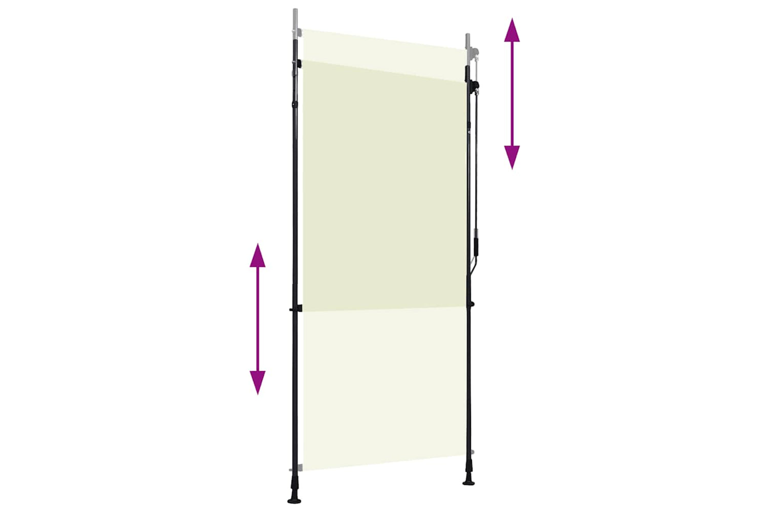 Vidaxl Outdoor Roller Blind 100x270 Cm Cream-3