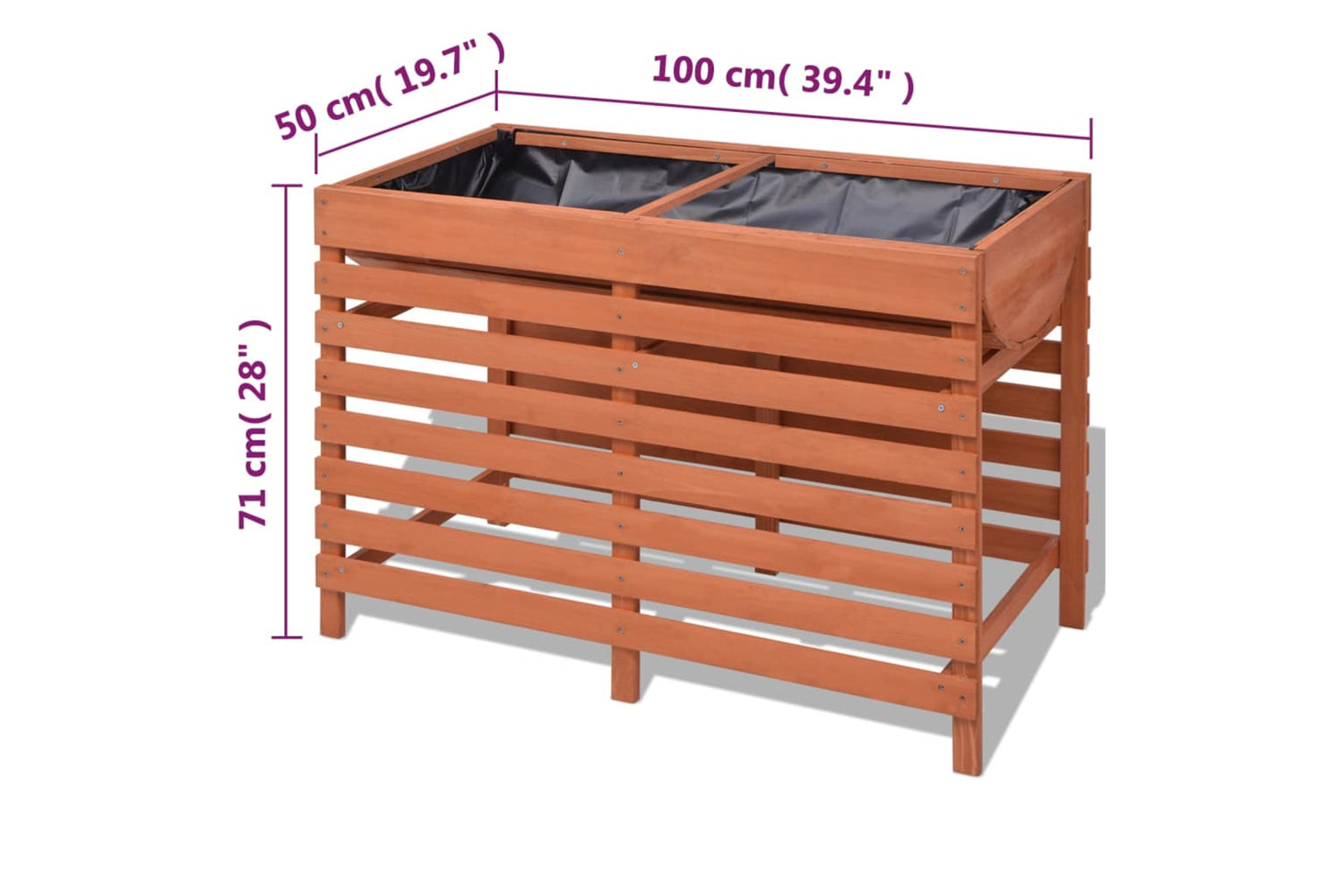 vidaXL 42349 Planter 100x50x71cm Wood-4