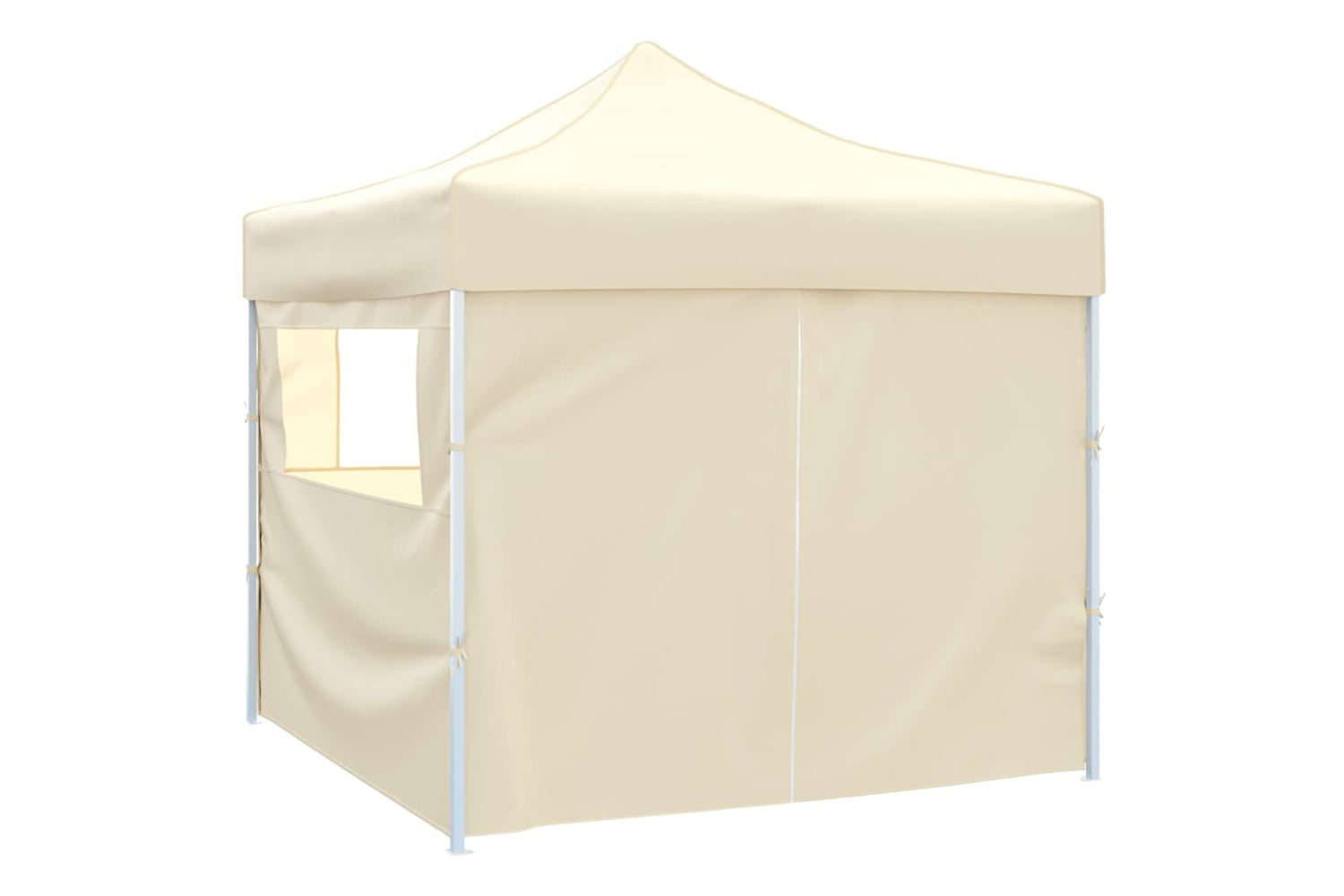 Vidaxl Foldable Tent 3x3 M With 4 Walls Cream-3