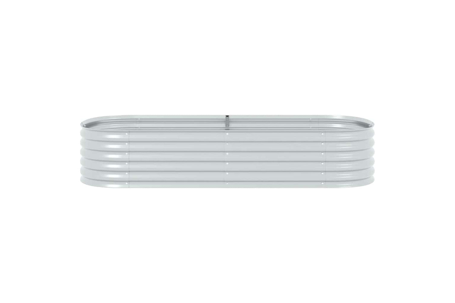 vidaXL Garden Raised Bed 240x80x44cm Galvanised Steel Silver-3