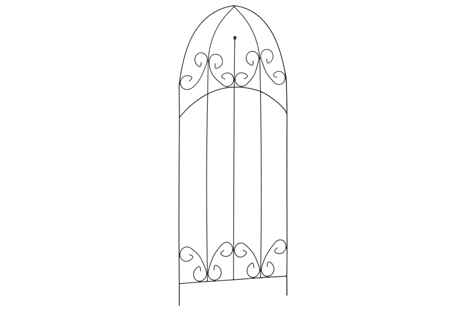 vidaXL 47098 Plant Climbing Racks 3 Pcs Black 40x100cm Iron-3