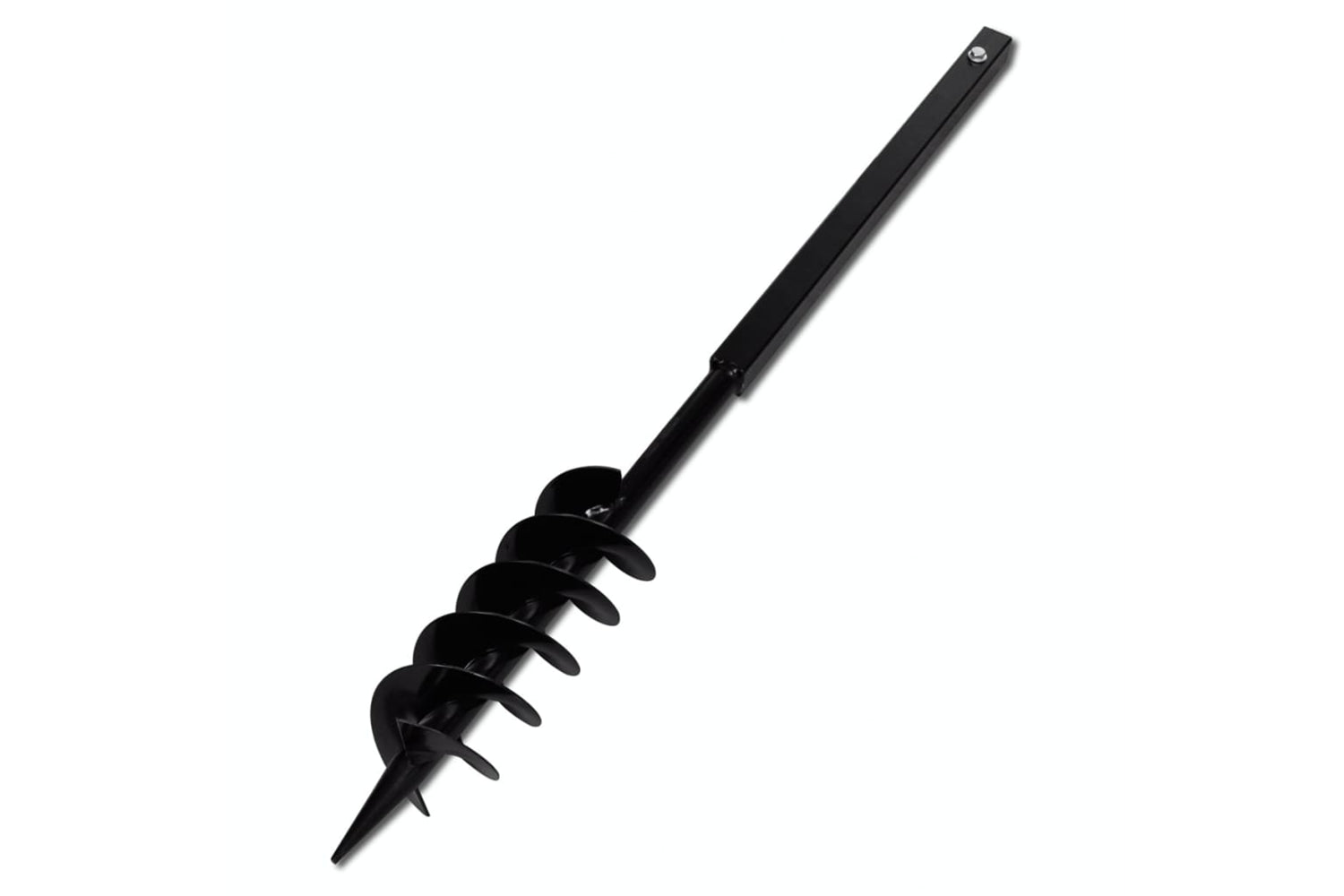 vidaXL 141024 Ground Drill With Handle Auger Bit 100mm Double Spirals Steel Black-4