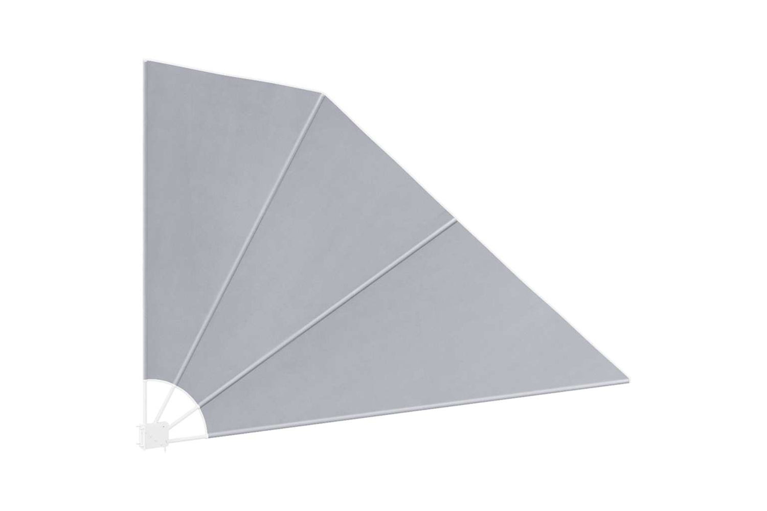 vidaXL 41574 Collapsible Balcony Side Awning Grey 160x240cm-4