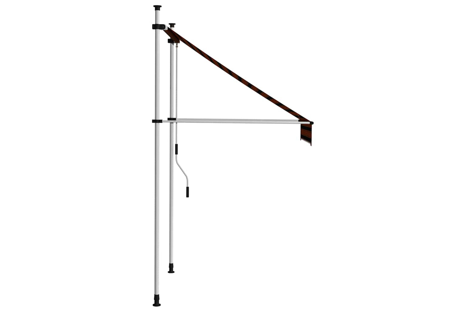 vidaXL 145834 Manual Retractable Awning 100cm Orange And Brown-3