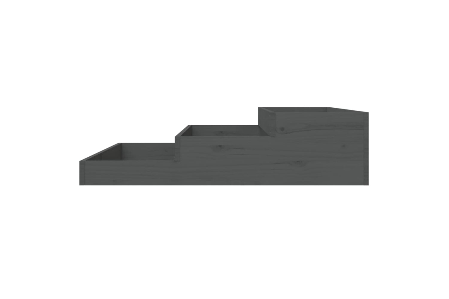 vidaXL 823915 Planter Grey 107x107x27cm Solid Wood Pine-4