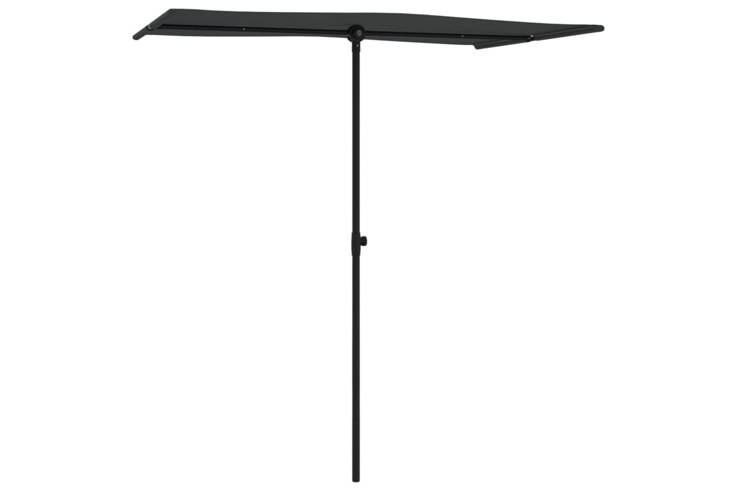 vidaXL 47334 Outdoor Parasol With Aluminium Pole 180x110cm Black-2